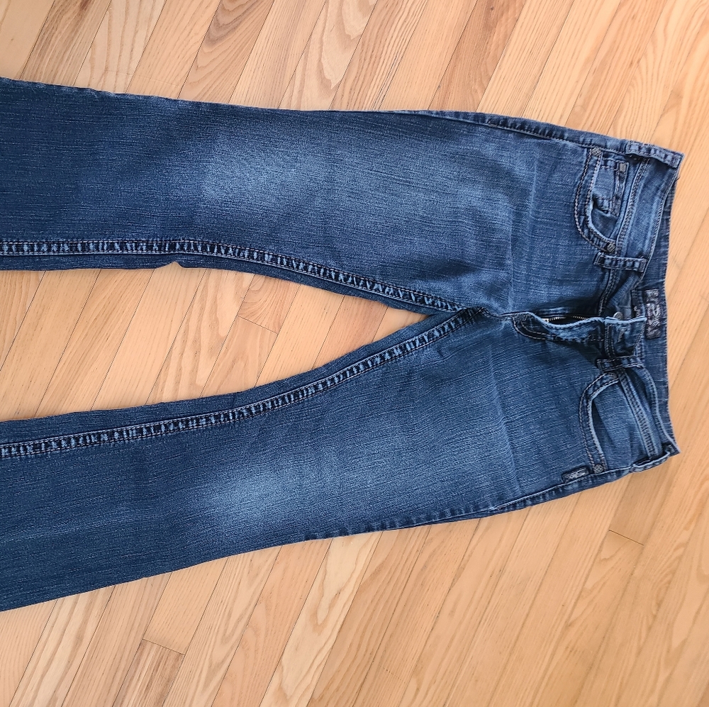 Ladies silver jeans